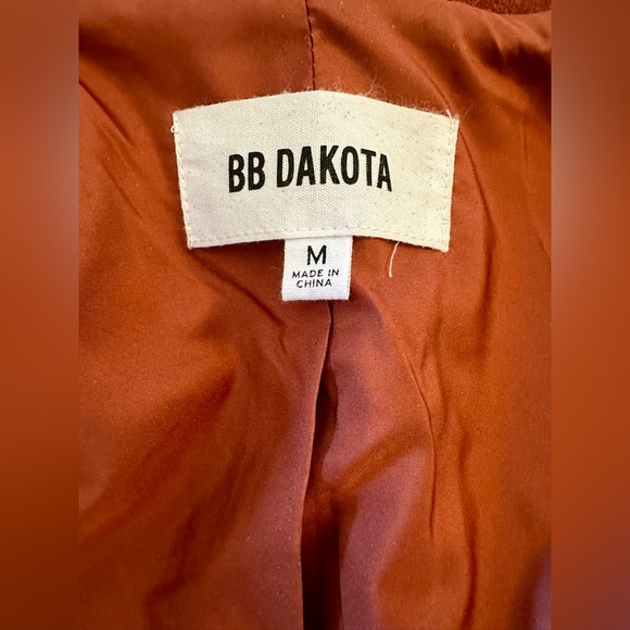 BB Dakota Love Walk Faux Suede Moto Jacket In Cherrywood Sz M Pearls & Studs - Picture 11 of 13